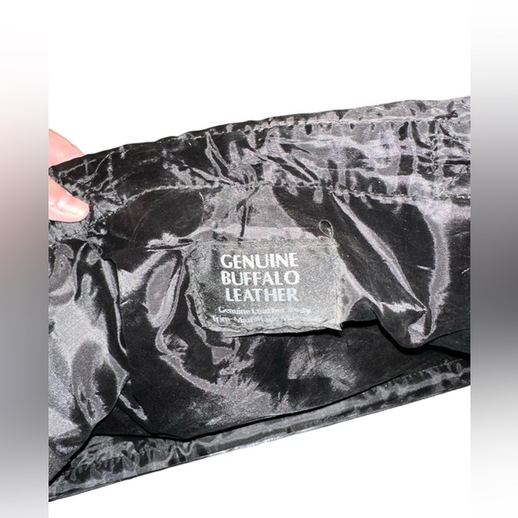 Vtg. Genuine Buffalo Leather Duffel Bag • Patchwork • Weekender • Travel - Picture 8 of 8